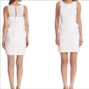Lilly Pulitzer Abby Lace Dress 2 white sleeveless
